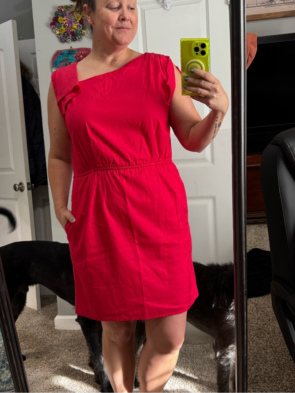 Gap Women's Mini Dress red Size 14 Like New